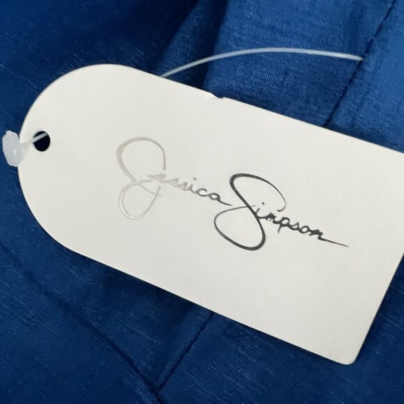 ON SALE $75 WINTER FORMAL GOWN BY JESSICA SIMPSON ROYAL BLUE ONE SHOULDER - Picture 8 of 9